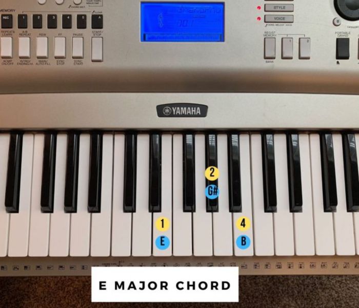 E Major Piano Chord
