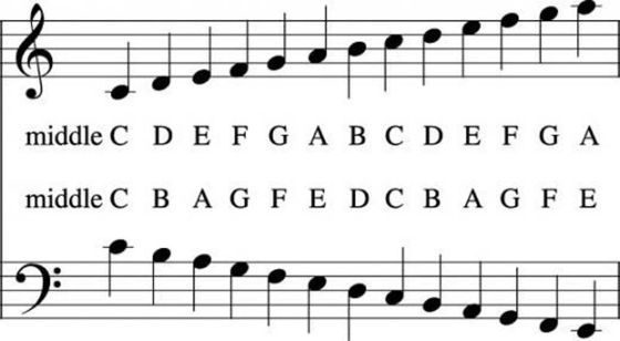 Treble and Bass Clef Image Treble and Bass Clef Image