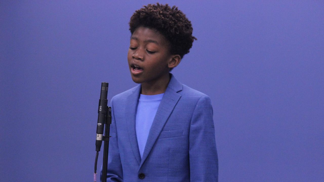 student performing at a recital