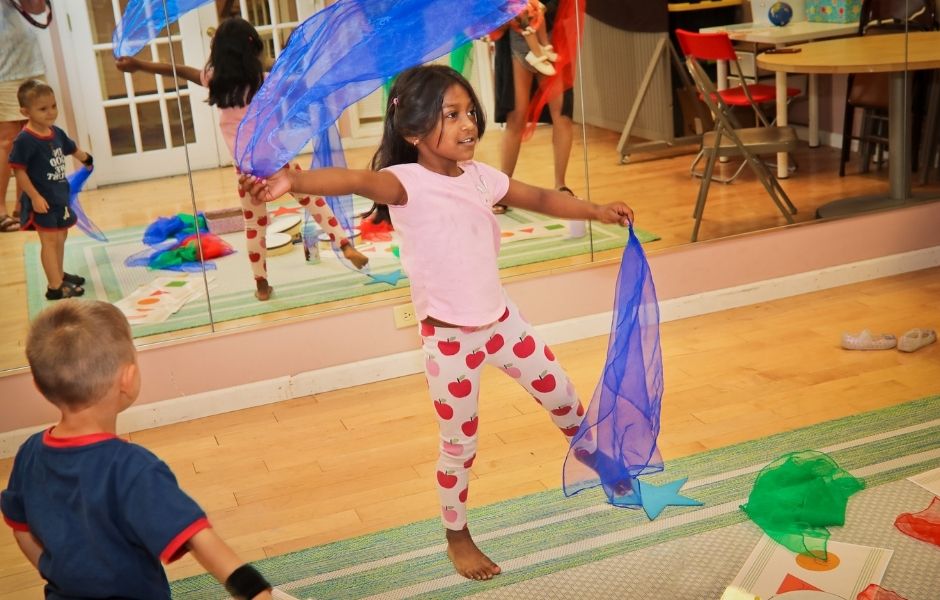 young student dancing