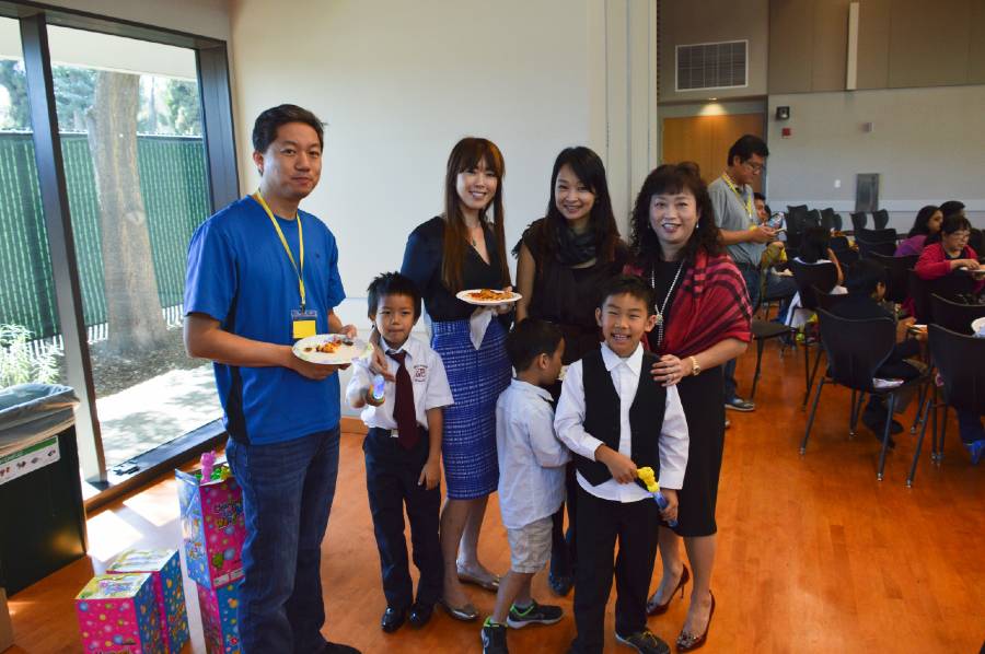 students and parents at recital