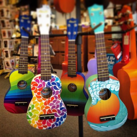 colorful ukulele