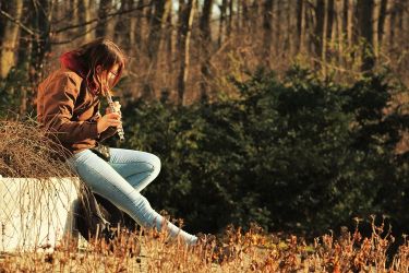 girl playing flute