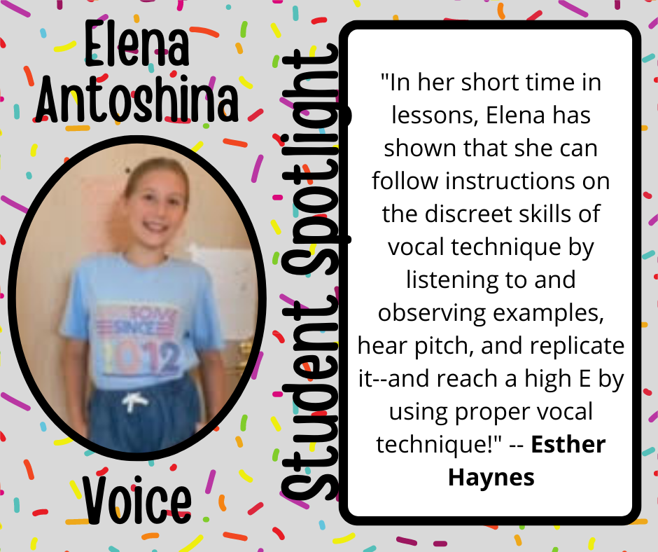 Middle C voice student Elena Antoshina