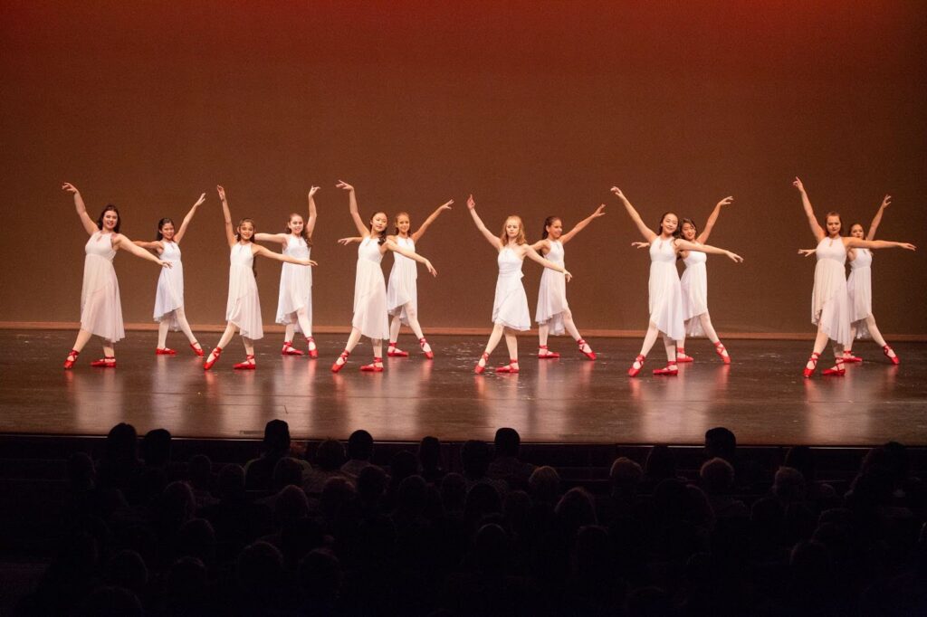 Ballerinas performing on stage