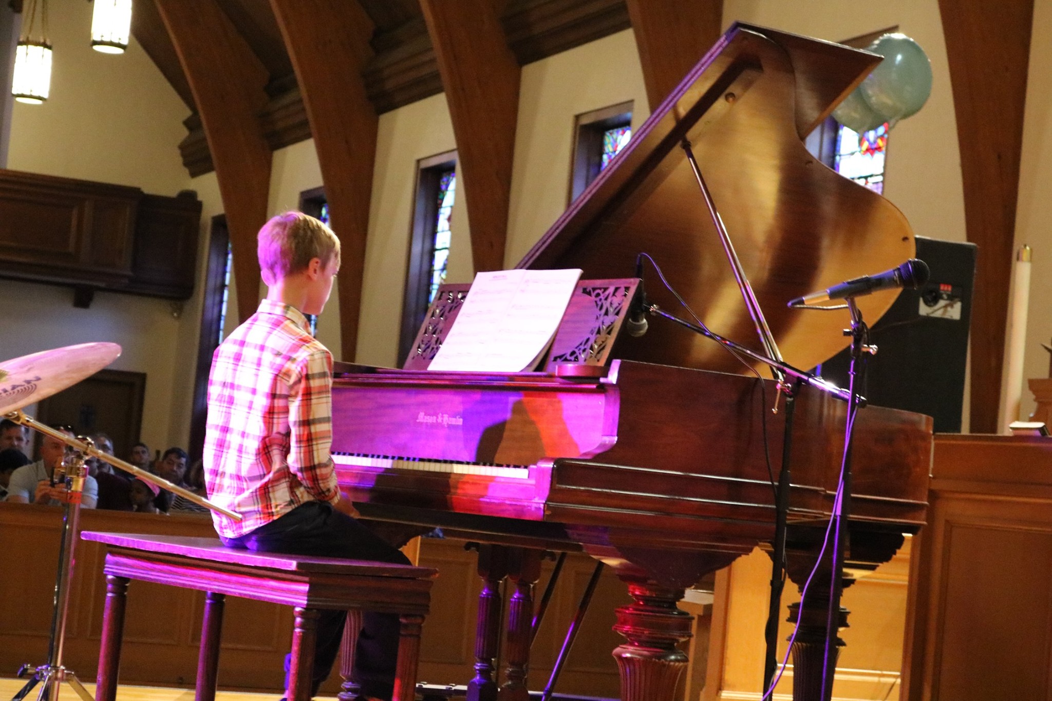 student playing piano in needham music