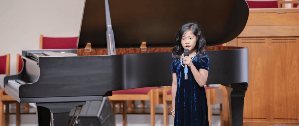 student singing in Alpharetta ga music school