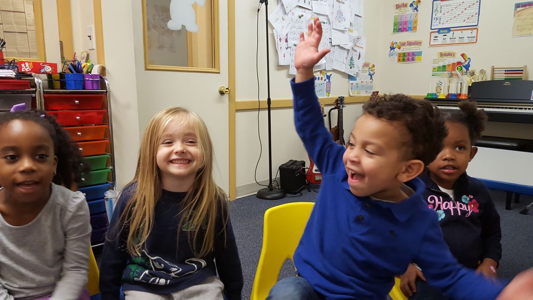 kids in the music lesson