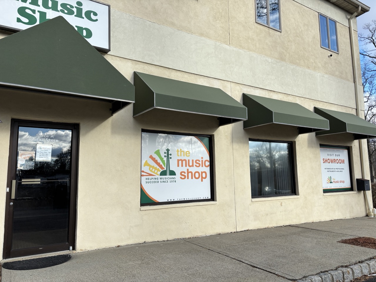 the music shop storefront