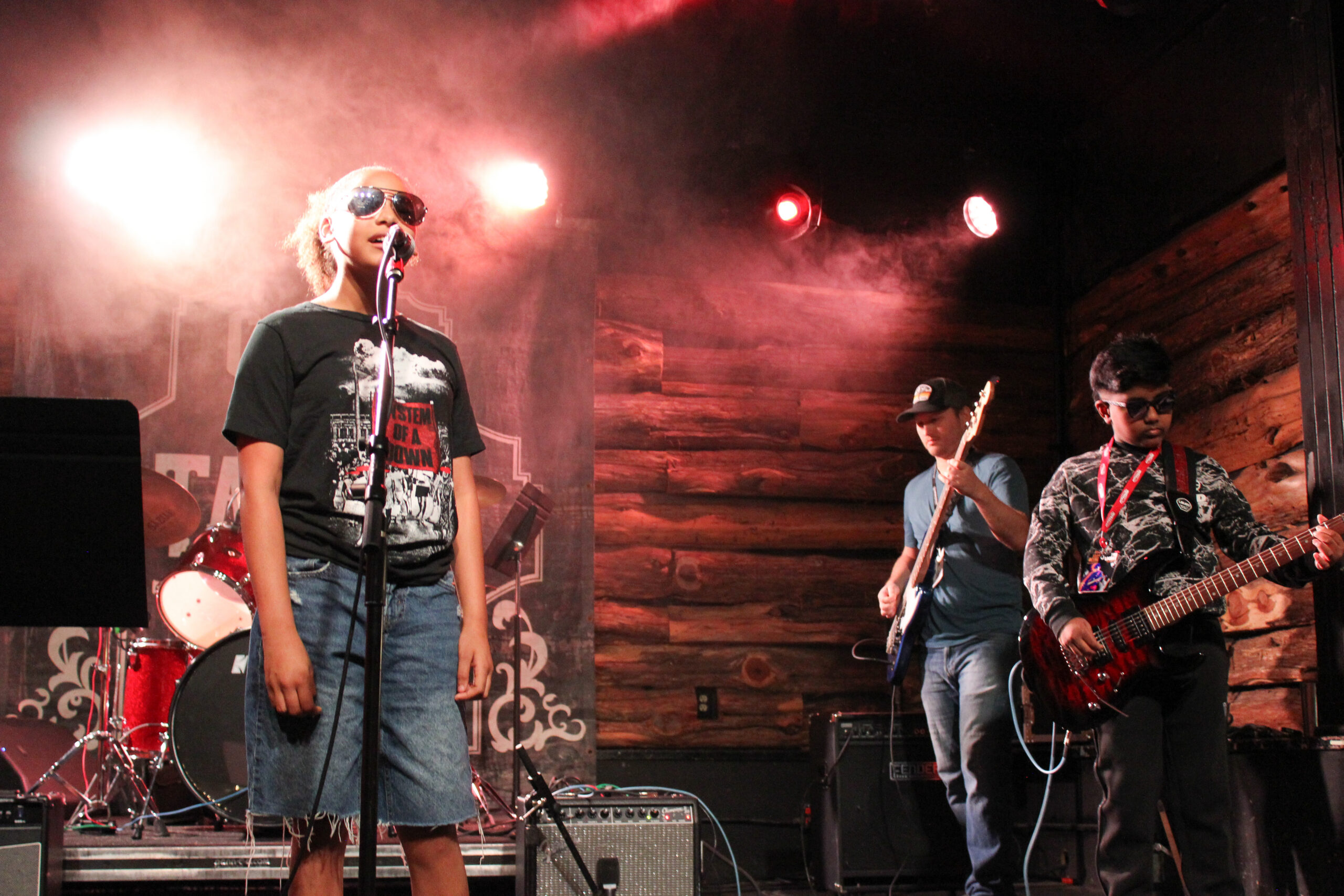 Step Onstage vocalist performing