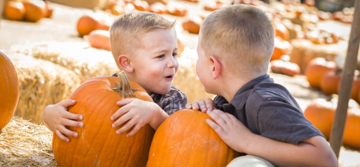 two children talking