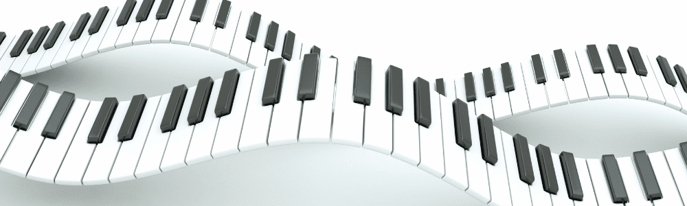 piano keys banner
