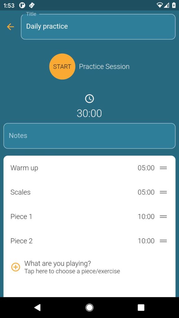 instrumentive app timer interface