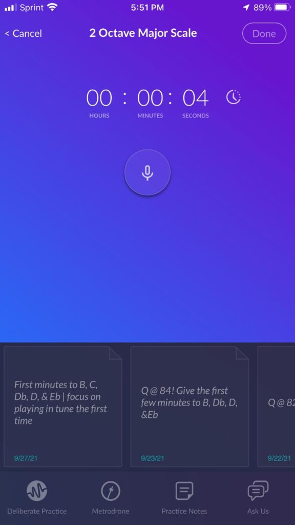 modacity app practice app interface