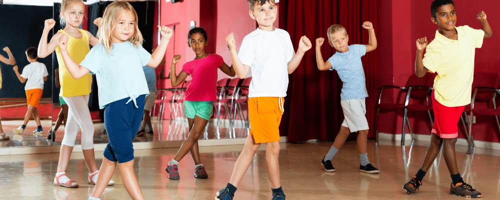 kids having their first dancing class