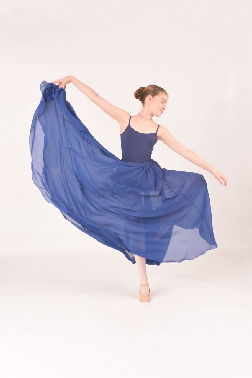 dancer wearing a blue dress